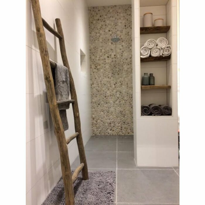 Teakhouten decoratie ladder | Rustiek Bruin | 50x5x150 - TK-DL-50x5x150-RUSTIEK-BRUIN