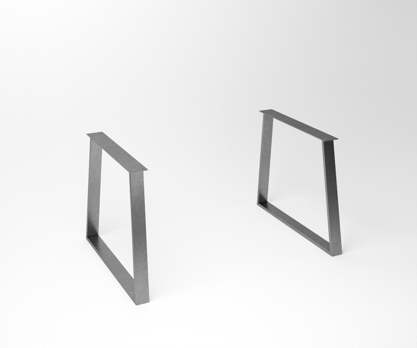 Notenhouten eettafel Duncan | 2-Trapezium – Exclusive Stainless Steel Frame