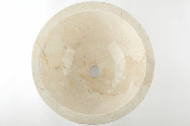 Luxe Wit Marmeren Waskom 40 cm - Elegante Badkamer Must-Have | Teakea