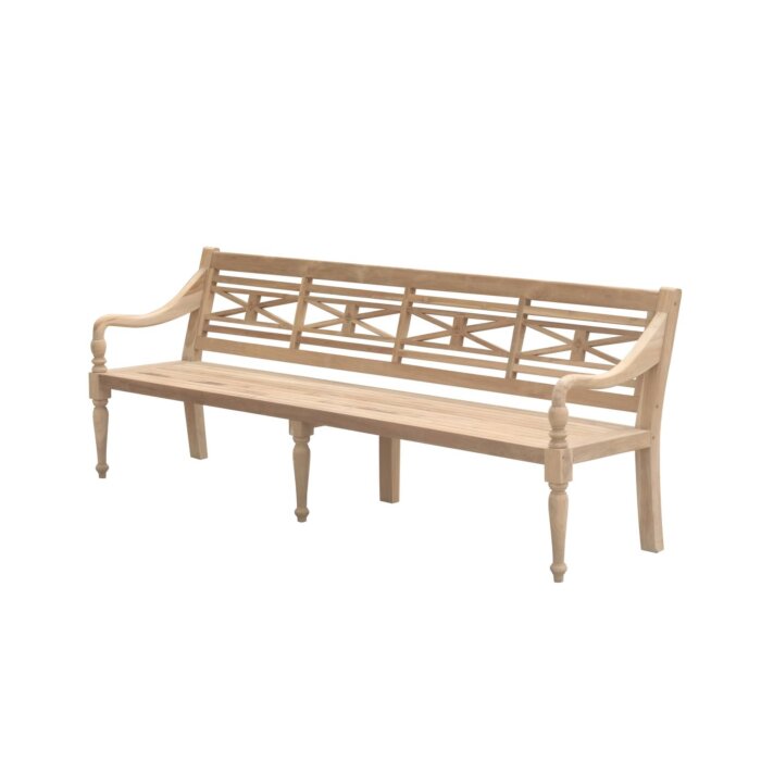 Teak Stationsbank | 200 breed | Gerecycled Teak | 4 Persoons Houten Tuinbank - SAP-SB025-R