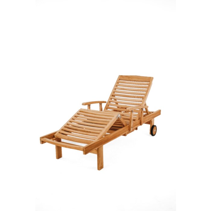 Teak Ligbed Sunlounger 