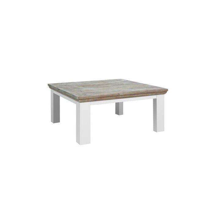 Fleur Koffietafel | Wit | Vierkante Poten | 100x100x45 - TWR-DD0046C