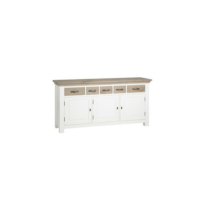Parma Dressoir | Wit | 3 Deuren | 5 Laden | 180x50x90 - TWR-MC0101