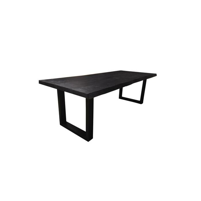 Ultimo Live-edge dining table 160x90 - top 5 - Black - TWR-NA0300-B