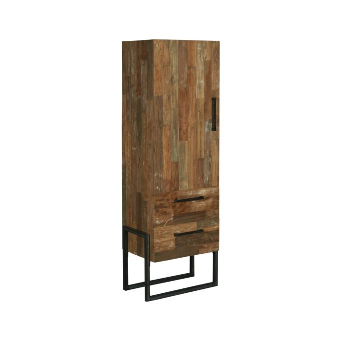 Potenza Cabinet 1 deur Greep rechts |  2 laden | 66x45x190 - TWR-PF0102