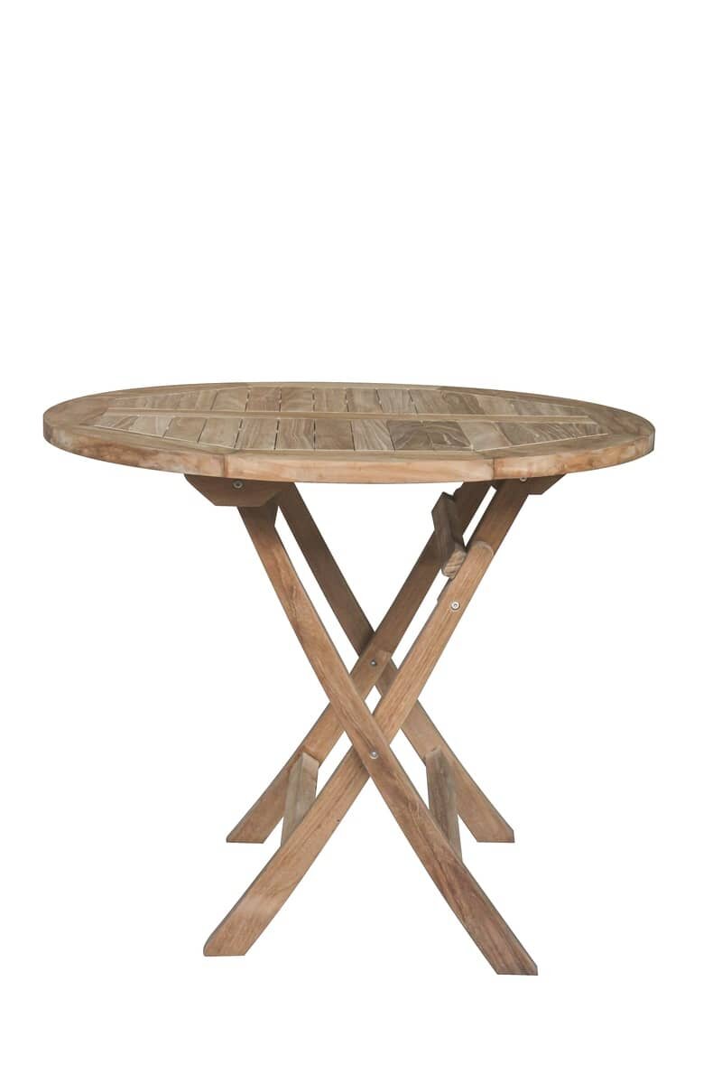 Houten Tuintafel| Rond | Ø Inklapbaar