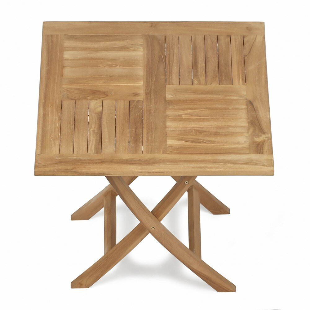 Doe mee Zeker Plakken Teak Houten Tuintafel Inklapbaar | 70x70x75