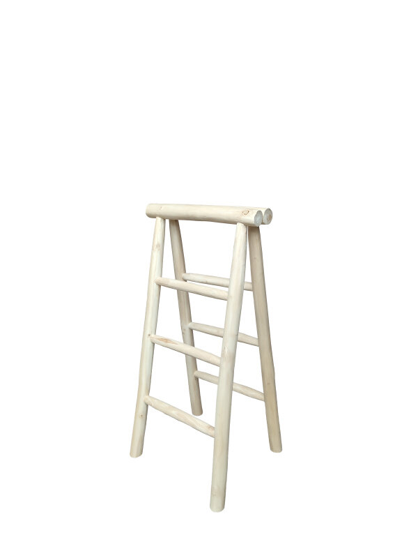 Knikken Amazon Jungle auteur Vouwbare Kleding Ladder | White Oiled | 50x5x100