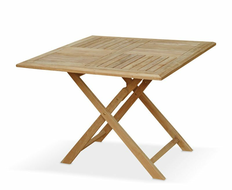 Teak Houten Tuintafel Inklapbaar | Vierkant Invouwbaar