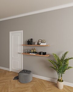120 x 30 x 3 | Eiken Wandplank met Blinde muurmontage  