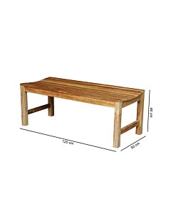 Slater | Teak Tennisbank - 120x46x45 - DEVI-TB-SLATER-120
