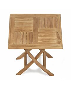 Teak Houten Tuintafel Inklapbaar | 70x70x75 - ST032 - B