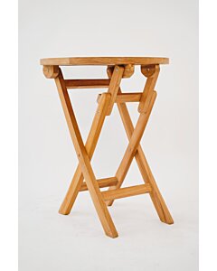 zeilboot teak tafel inklapbaar 60 cm rond