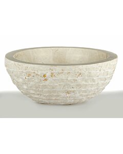 Wit Marmeren Waskom - Oblique | 45x21x15 - BMAM-CREAM