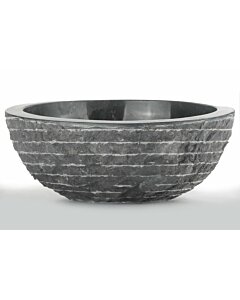Zwart Marmeren Waskom - Oblique | 45x21/15 - BMAM-BLACK