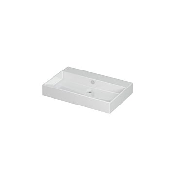 Ink Unlimited wastafel - porselein zonder kraangat - Glans wit 700x450mm (bxd)