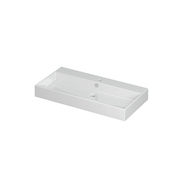 Ink Unlimited wastafel - porselein met 1 kraangat - Glans wit 900x450mm (bxd)