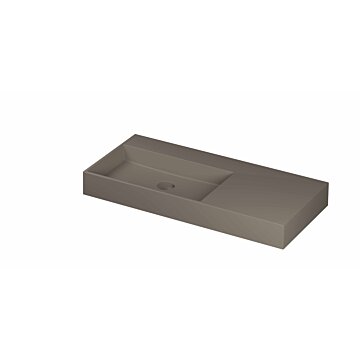 Ink United wastafel links porselein 100x45cm - zonder kraangat - Mat basento