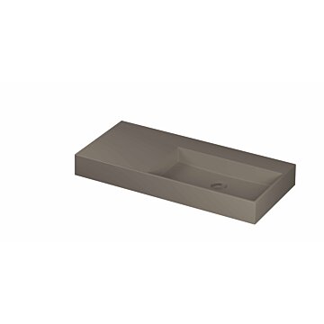 Ink United wastafel rechts porselein 100x45cm - zonder kraangat - Mat basento