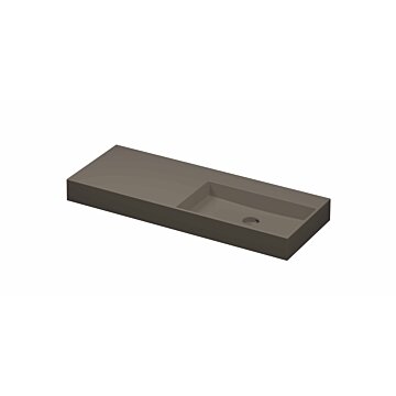 Ink United wastafel rechts porselein 120x45cm - zonder kraangat - Mat basento