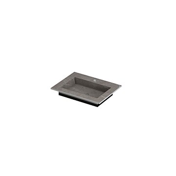 Ink Post Wastafel keramische slab envelop bak met 1 kraangat - Armani grey mat - 600x450x10 mm (bxdxh)