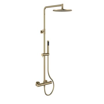 Regn thermostatische regendouche Geborsteld goud