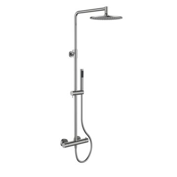 Regn thermostatische regendouche Geborsteld nikkel