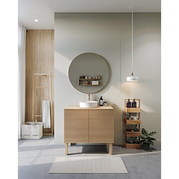 Staand badmeubel Sven, modern ontwerp, diverse kleuren, afmetingen 60-120x45x80 cm.