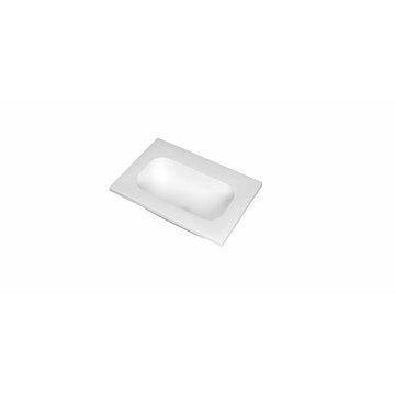 Ink Reflekt wastafel centraal polystone 60x40cm - zonder kraangat - Mat wit