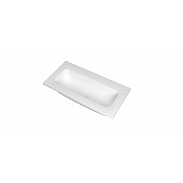 Ink Reflekt wastafel centraal polystone 80x40cm - zonder kraangat - Mat wit