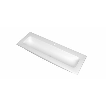 Ink Reflekt wastafel centraal polystone 120x40cm - 1 kraangat - Mat Wit