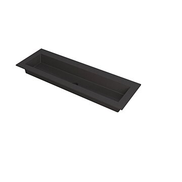 Ink Kraft meubelwastafel 140x45cm - zonder kraangat - Quartz zwart