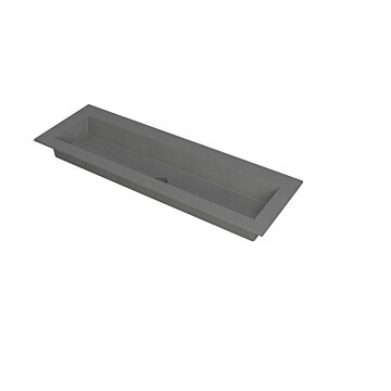 Ink Kraft meubelwastafel 140x45cm - zonder kraangat - Quartz grijs