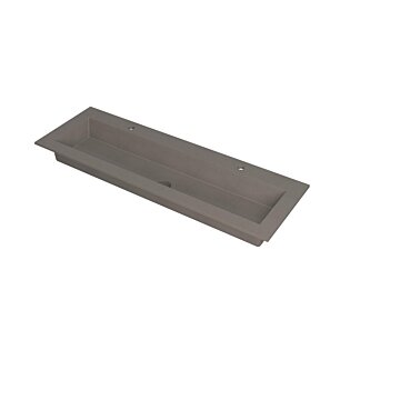 Ink Kraft meubelwastafel 140x45cm - 2 kraangaten - Quartz beton