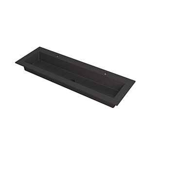 Ink Kraft meubelwastafel 140x45cm - 2 kraangaten - Quartz zwart