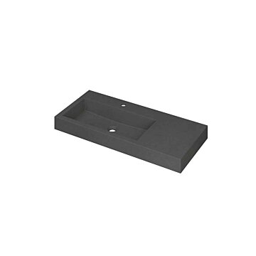 Ink Momento meubelwastafel links 100x45cm - 1 kraangat - Quartz grijs