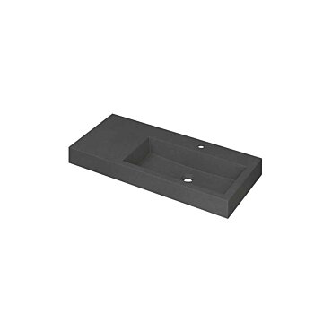 Ink Momento meubelwastafel rechts 100x45cm - 1 kraangat - Quartz grijs