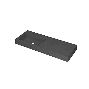 Ink Momento meubelwastafel links 120x45cm - zonder kraangat - Quartz grijs