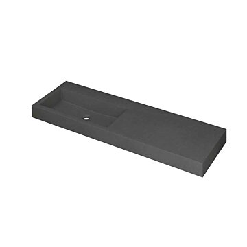 Ink Momento meubelwastafel links 140x45cm - zonder kraangat - Quartz grijs