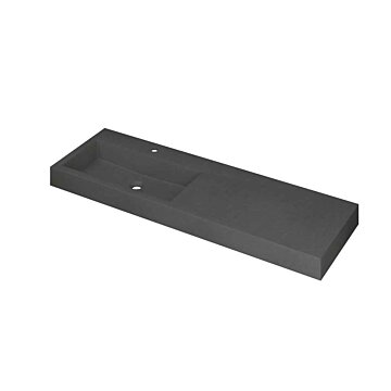 Ink Momento meubelwastafel links 140x45cm - 1 kraangat - Quartz grijs
