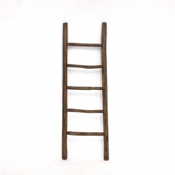Teakhouten decoratie ladder Rustiek Bruin | 50x5x175