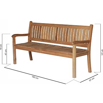 Beaufort Teak Tuinbank | 180 breed - SB015