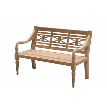 Teak Stationsbanks-150 breed | Gerecycled Teak | 3 Persoons Tuinbank