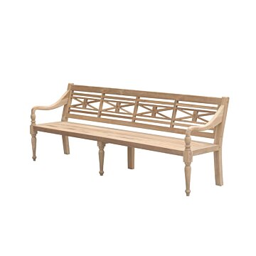 Teak Stationsbank | 200 breed | Gerecycled Teak | 4 Persoons Houten Tuinbank - SAP-SB025-R