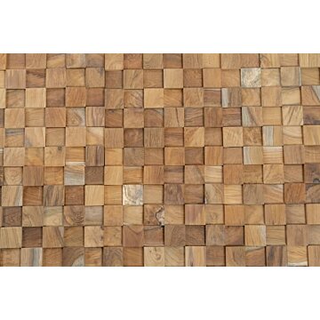 Teak plakhout | Blocks Naturel | 30x30x2 - DEV-WC-BN