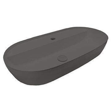 Blinq Couleur opzetwastafel 75x38x15cm - Antraciet