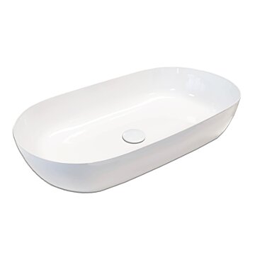 Blinq Couleur opzetwastafel ovaal - Wit
