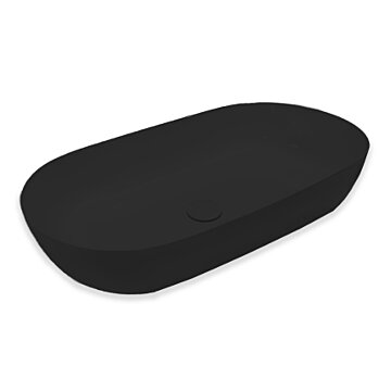 Ovale Blinq Couleur opzetwastafel - Mat Zwart