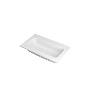 FAKTOR Wastafel in polystone | 80 x 45 x 1,5 wasbak centraal