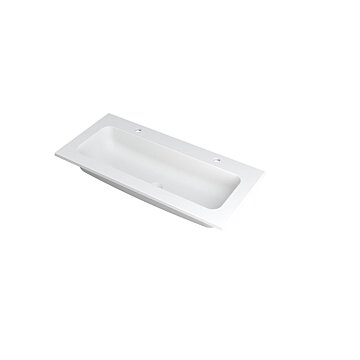 FAKTOR Wastafel in polystone | 100 x 45 x 1,5 wasbak centraal
